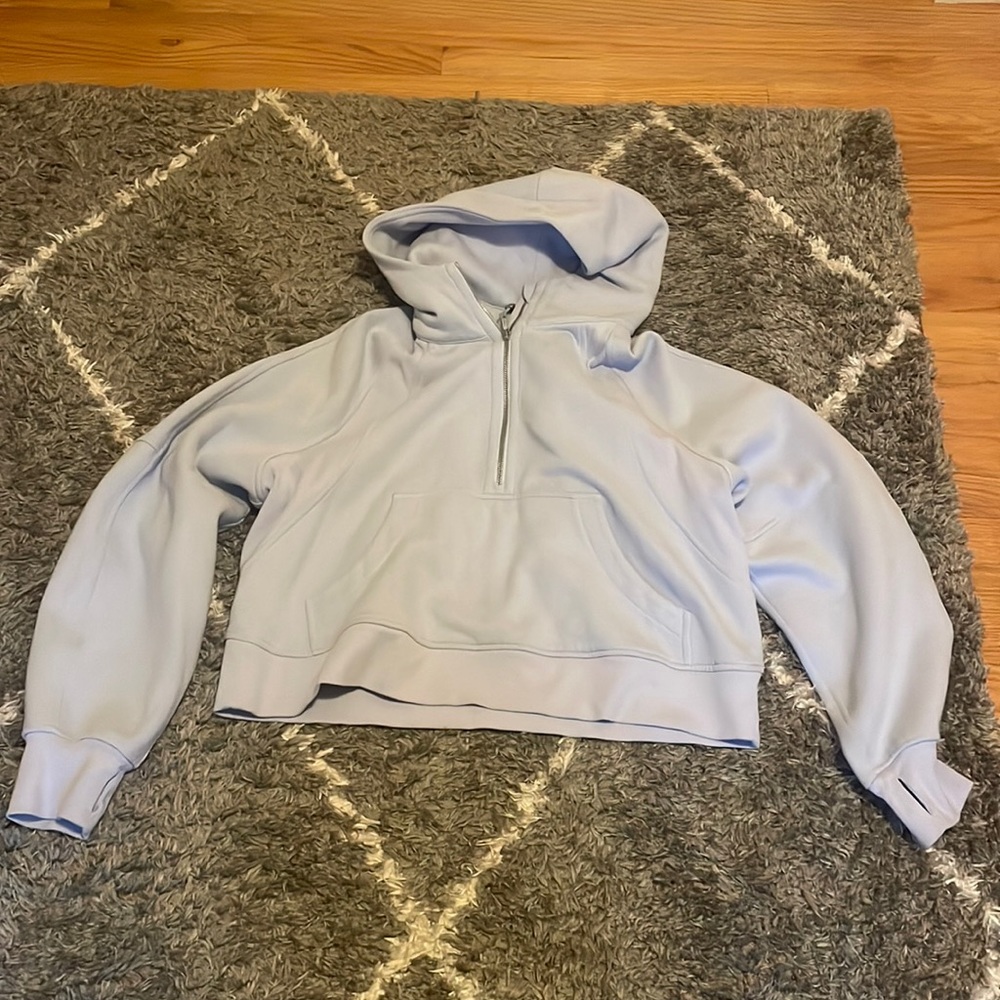 Lululemon pastel blue scuba half zip